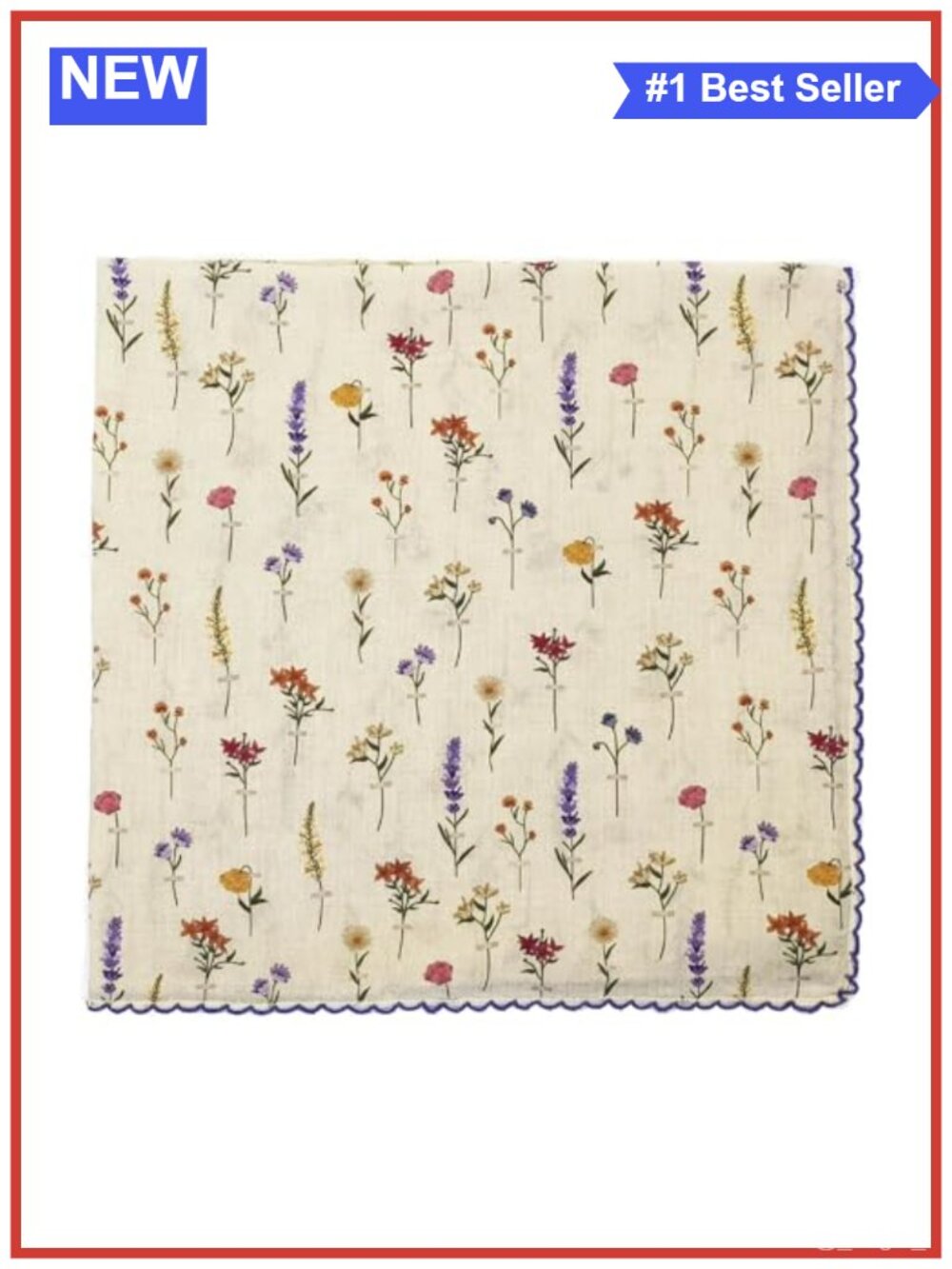 21x21 Cotton Blend Bandana Super Soft Textured Kerchief Neck Scarf Gift